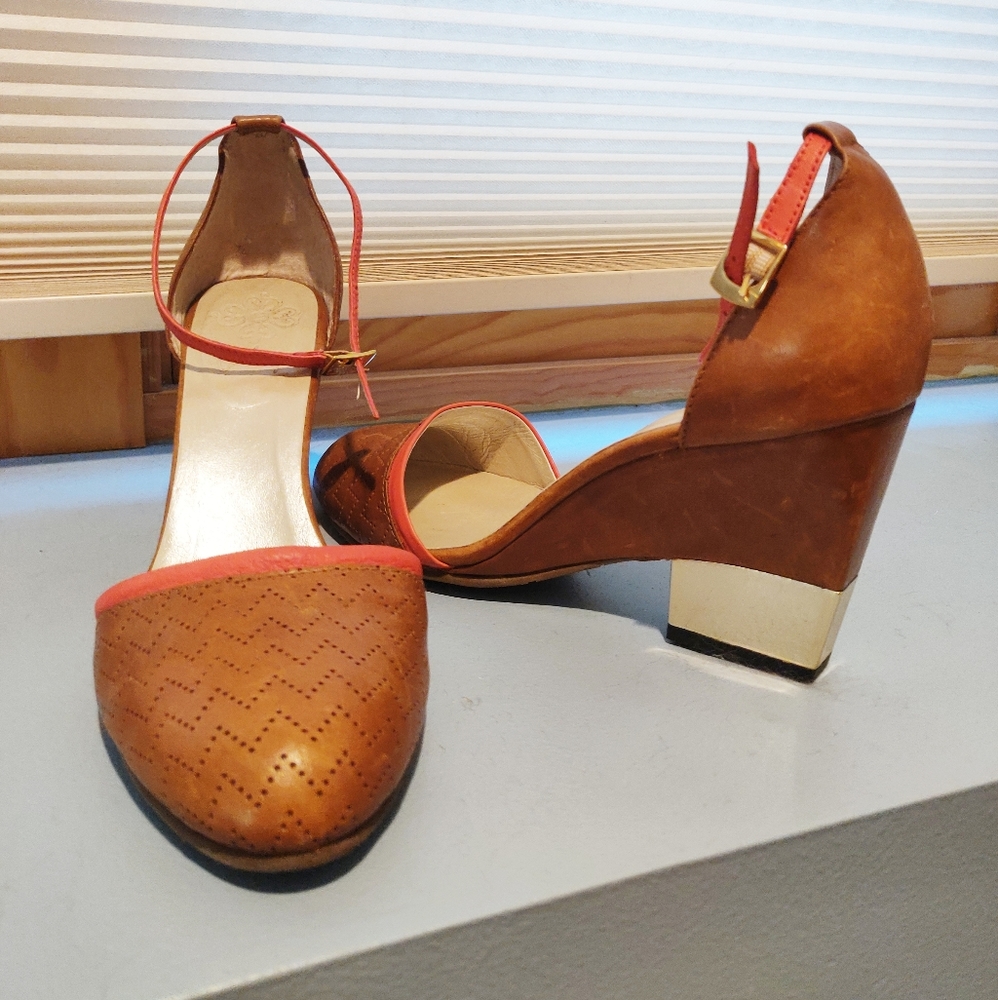 Leather heels/wedges